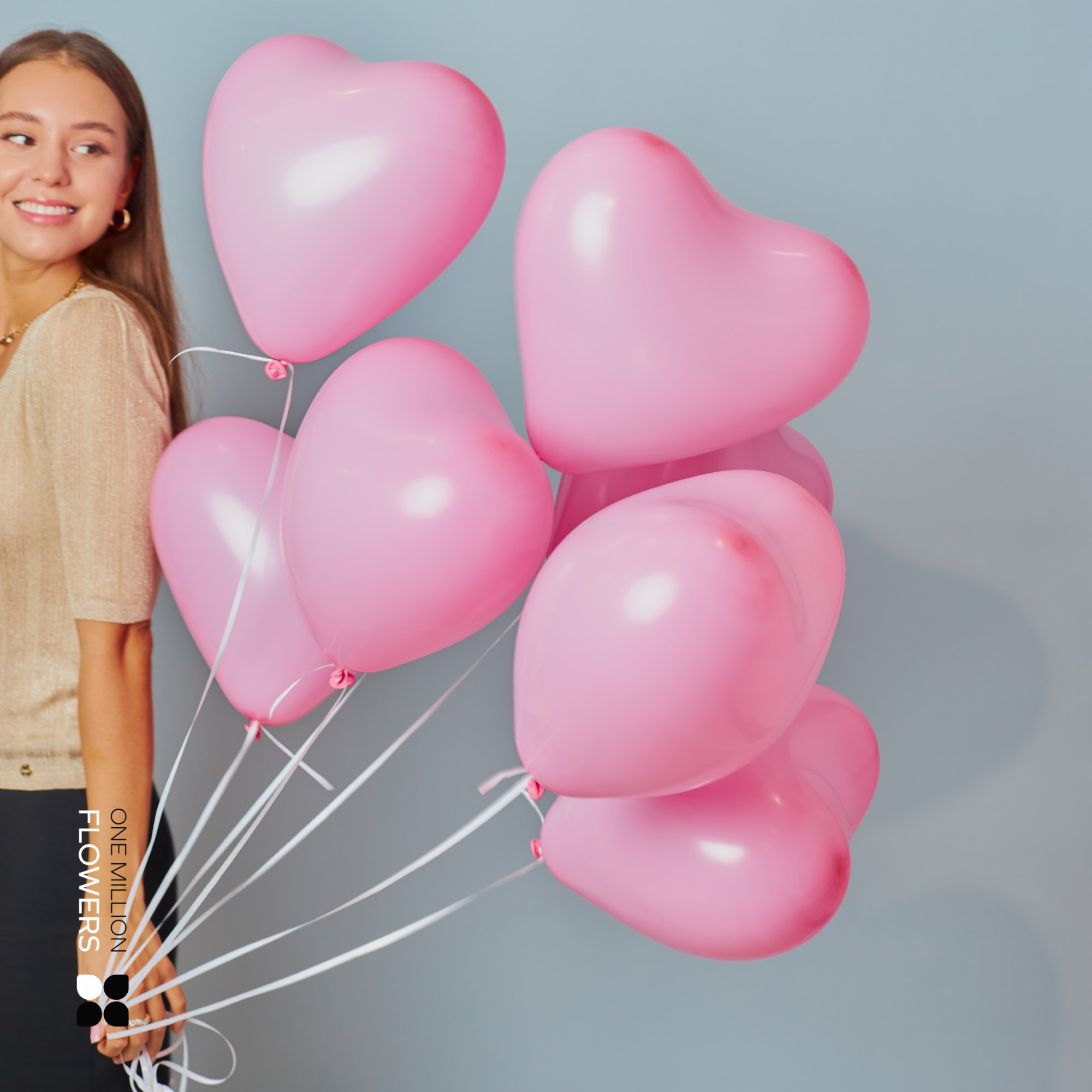 Набор из 7 шаров Pink Hearts