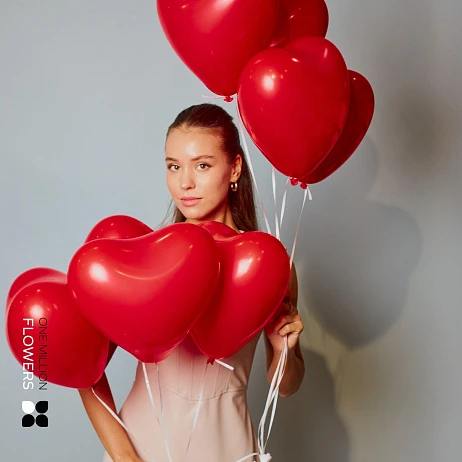 картинка Набор из 7 шаров Red Hearts от магазина Одежда+