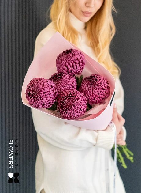 Букет из 5 "Бигуди Шираз" Pink