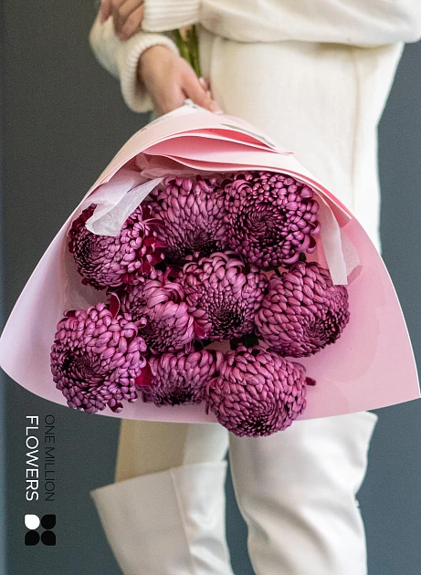 Букет из 9 "Бигуди Шираз" Pink